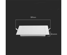 V-tac 12W LED įleidžiama panelė, balta, 4000K, SAMSUNG CHIP