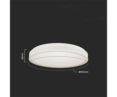 Lubinis šviestuvas V-tac 18W LED paviršinis šviestuvas, baltas, 4000K
