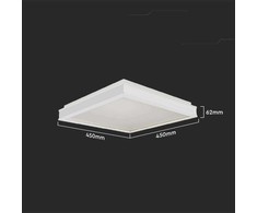 Lubinis šviestuvas 24W LED paviršinis šviestuvas, baltas, 4000K