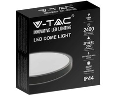 Lubinis šviestuvas 24W LED paviršinis šviestuvas, juodu korpusu, 4000K, IP44