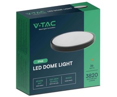 Lubinis šviestuvas V-tac 36W LED paviršinis šviestuvas, juodu korpusu, 6500K, IP44
