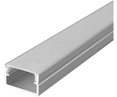 V-tac LED paviršinis profilis su dangteliu, sidabro sp., 2000x17x10mm
