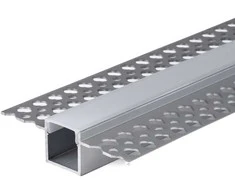 V-tac LED užglaistomas profilis su dangteliu ir užbaigimais, sidabro sp., 2m