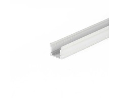 LED paviršinis profilis V-TAC, su dangteliu ir užbaigimais, baltas, 2000x17.2x15.5mm