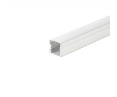 LED paviršinis profilis V-TAC, su dangteliu ir užbaigimais, baltas, 2000x17.2x15.5mm
