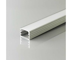 LED paviršinis profilis su dangteliu, sidabro sp., 2000x14.8x10mm