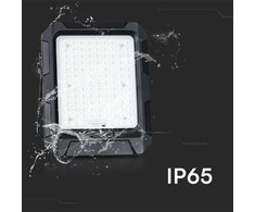 V-tac 10W LED prožektorius su saulės baterija, juodas, 4000K