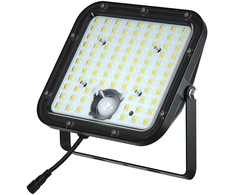 V-tac 30W LED prožektorius su saulės baterija, juodas, 6400K, su judesio davikliu