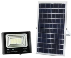 V-tac 35W LED prožektorius su saulės baterija, juodas, 6000K