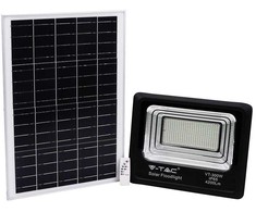 V-tac 50W LED prožektorius su saulės baterija, juodas, 6000K
