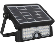 5W LED prožektorius V-TAC, 4000K (natūraliai balta), juodas, su saulės baterija