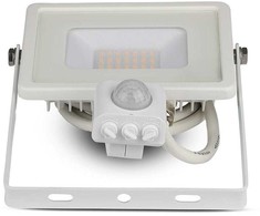 20W LED prožektorius V-TAC, 6400K (šaltai balta),su judesio davikliu, baltu korpusu, SAMSUNG LED chip