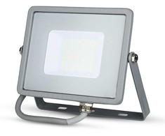 30W LED prožektorius V-TAC, 3000K (šiltai balta), pilku korpusu, SAMSUNG LED chip