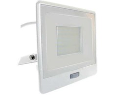 Samsung 50W LED prožektorius V-TAC, baltu korpusu, 4000K, su judesio davikliu