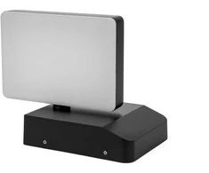 V-tac 17W LED sieninis lauko šviestuvas, juodas, 3000K, IP65