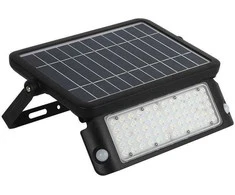 10W LED prožektorius V-TAC, 4000K (natūraliai balta), juodas, su saulės baterija