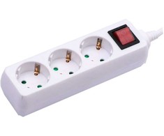 Ilgintuvas 3-vietis V-TAC, su jungikliu, 3G1.5MM2 X 5M