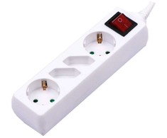 Ilgintuvas 4-vietis V-TAC, su jungikliu, (3G1.5MM2 X 1.5M)