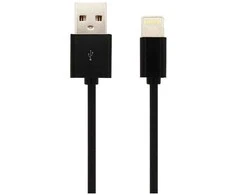 USB laidas MFI IPHONE, 1,5m, juodas.