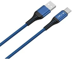 V-tac 1m type-c USB laidas, mėlynas