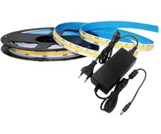 12W/m LED juosta, 512LED/m, IP20, 4000K, 5m, su 78W maitinimo šaltiniu, 24V, 3.5A, IP44