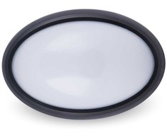 Lubinis šviestuvas 12W LED paviršinis šviestuvas V-TAC, ovalo formos, juodas, IP65, 3000K (šiltai balta)