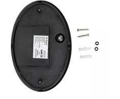 Lubinis šviestuvas 12W LED paviršinis šviestuvas V-TAC, ovalo formos, juodas, IP65, 3000K (šiltai balta)