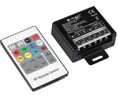 LED juostos valdiklis V-TAC su 20 mygtukų nuotoliniu pulteliu, RGB