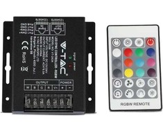 LED juostos valdiklis V-TAC su 24 mygtukų nuotoliniu pulteliu, RGBW