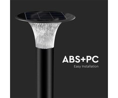 V-tac 15W LED pastatomas lauko šviestuvas su saulės baterija ir judesio davikliu, juodas, 4000/6000K, IP65
