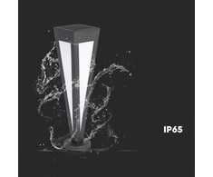 V-tac 2W LED įkraunamas lauko šviestuvas su saulės baterija, juodas, 3000K, IP65