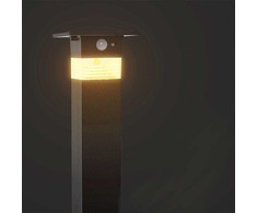 V-tac 3W LED įkraunamas lauko šviestuvas su saulės baterija ir judesio davikliu, juodas, 3000K, IP54