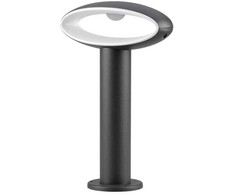 9W LED pastatomas šviestuvas V-TAC, 4000K, IP54, tamsiai pilkas, aukštis 30cm