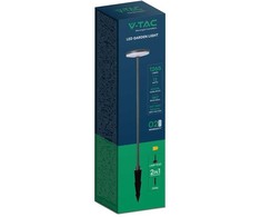 V-tac 12W LED įsmeigiamas/pastatomas lauko šviestuvas, antracito sp., 4000K