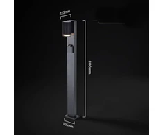 V-TAC sodo stulpas 80cm GU10 juodas 230V