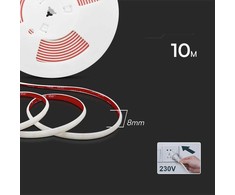 V-tac 12,5W/m LED juosta, 220V, 3000K, IP65, 10m ritė