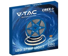 V-tac 18W/m LED juosta, 238LED/m, 24V, 6500K, IP20, CREE LED chip, 10 metrų ritė