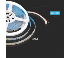 V-tac 10W/m LED juosta, 120LED/m, 24V, 3000K, 10m ritė, su "bėgančios" šviesos efektu. Reikalingas valdiklis LED100655