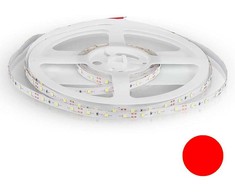 V-tac 4,2W/m LED juosta, 60LED/m, 12V, raudona sp., IP20, 5 metrų ritė