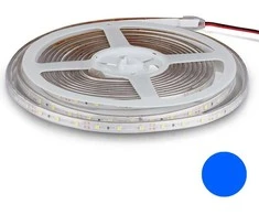 V-tac 5W/m LED juosta, 60LED/m, 12V, mėlyna sp., IP65, 5 metrų ritė