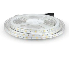 V-tac 6W/m LED juosta, 30LED/m, 3000K, IP65, 5 metrų ritė
