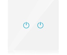 V-tac WiFI jungiklis, liečiamas, su dviem jungikliais, suderinamas su amazon alexa bei google home, baltas