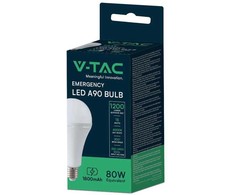 V-tac 15W LED lemputė, E27, A90, 4000K, su baterija