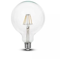 6W LED filamentinė lemputė, E27, G125, 3000K