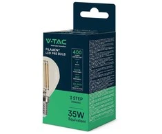 Żarówka LED filamentas V-TAC 4W kulka P45 E14 3xKlik ściemnialna VT-2604 3000K 400lm