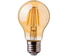 V-tac 10W LED filamentinė lemputė, E27, A60, 2200K, gintaro sp.