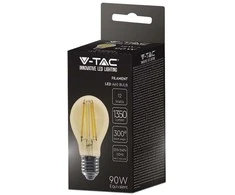 V-tac 12W LED filamentinė lemputė, E27, A60, 2200K, gintaro sp.