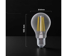 V-TAC LED lemputė 12W E27 A60 6500K 3 vnt.