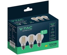 V-TAC LED lemputė 12W E27 4000K A60 (3 vnt.)
