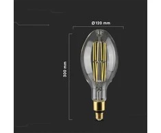 24W LED lemputė V-TAC, ED120, E27, 4000K (natūraliai balta)